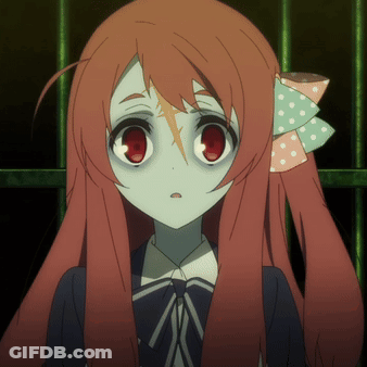 A Girl With Long Red Hair And A Bow In Her Hair GIF