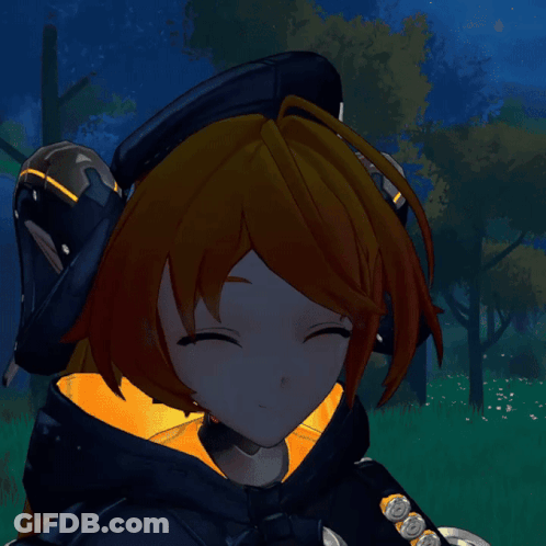 A Girl With Orange Hair And Blue Eyes Is Wearing A Black Hat GIF