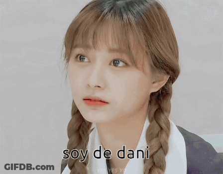 A Girl With Pigtails And The Words Soy De Dani Written On Her Face GIF