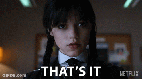 A Girl With Pigtails Says That 'S It On Netflix GIF