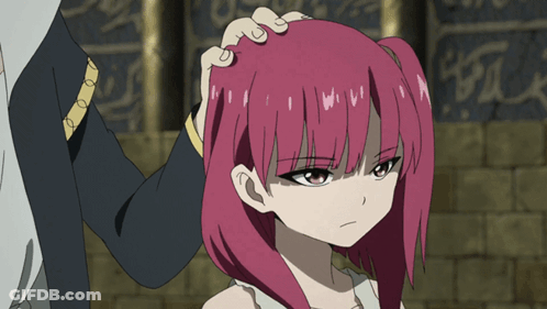 A Girl With Pink Hair Is Being Held By A Man GIF