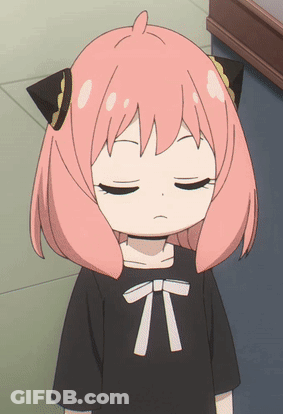 A Girl With Pink Hair Is Wearing A Black Shirt With A White Bow On It GIF