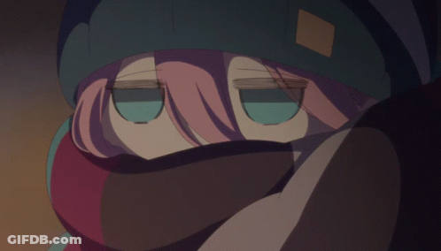 A Girl With Pink Hair Is Wearing A Blue Hat GIF