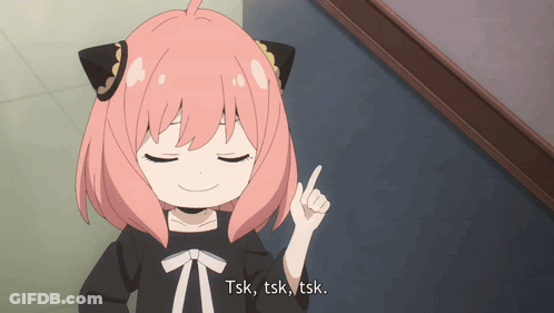 A Girl With Pink Hair Says Tsk Tskj Tskj GIF