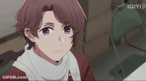 A Girl With Purple Eyes Is Talking About Fighting GIF