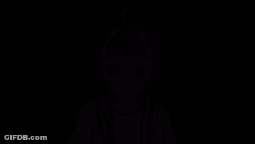 A Girl With Purple Hair Is Being Held By A Hand GIF
