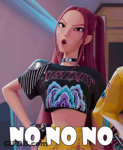 A Girl With Purple Hair Is Wearing A Shirt That Says " Never Miss " On It GIF