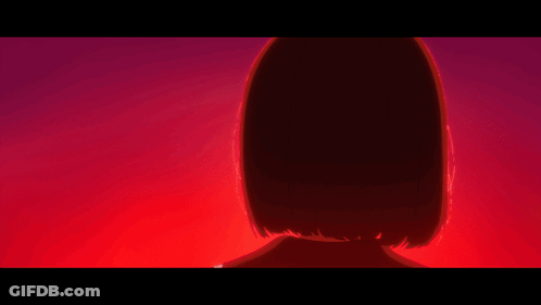 A Girl With Red Eyes And The Words " I Need To Make Him Pay " Next To Her GIF