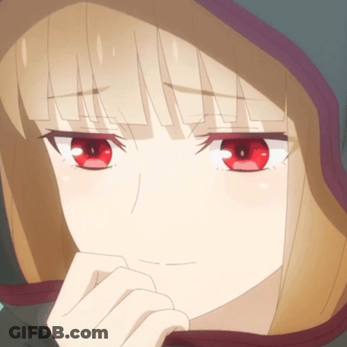 A Girl With Red Eyes Is Wearing A Hoodie GIF
