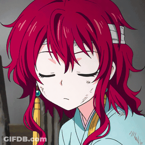 A Girl With Red Hair And A Bandage On Her Head Has Her Eyes Closed GIF