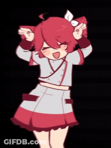 Girl With Red Hair And White Bow GIF