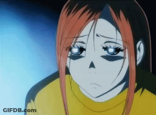 Girl With Red Hair Blue Eyes Yellow Sweater Sad GIF