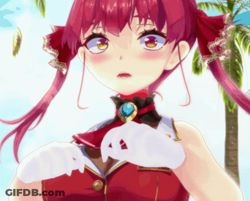 A Girl With Red Hair And White Gloves Has A Blue Pendant Around Her Neck GIF
