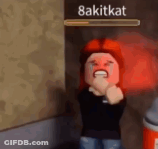 A Girl With Red Hair Is Crying In Front Of A Wall With A Loading Bar . GIF
