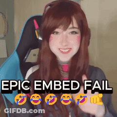 A Girl With Red Hair Is Sitting In A Chair With The Words Epic Embed Fail On The Bottom GIF