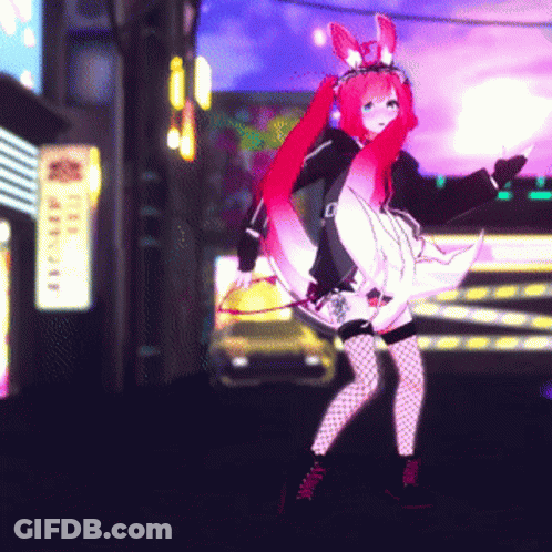A Girl With Red Hair Is Standing In Front Of A Sign That Says ' A ' On It GIF