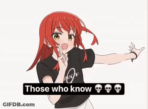A Girl With Red Hair Is Wearing A Black Shirt With Skulls On It And Dancing . GIF