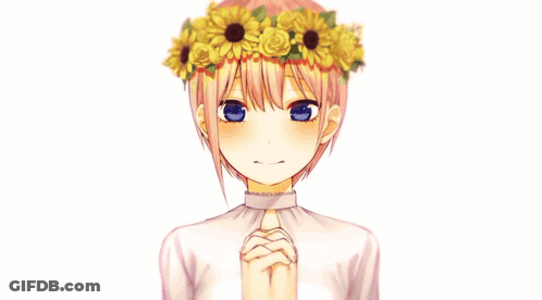 A Girl With Red Hair Is Wearing A Flower Crown On Her Head GIF