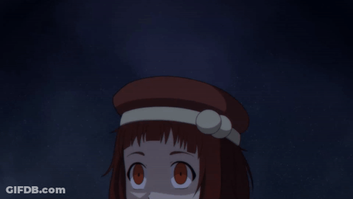 A Girl With Red Hair Is Wearing A Hat GIF