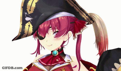 A Girl With Red Hair Is Wearing A Hat And Eye Patch GIF