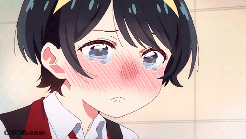 A Girl With Tears Running Down Her Face GIF