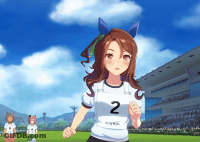 A Girl With The Number 2 On Her Shirt Is Running GIF