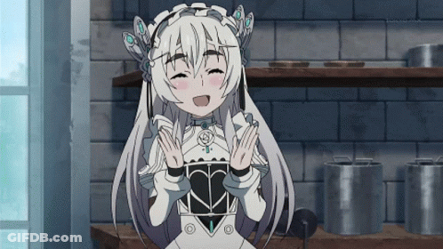 A Girl With White Hair Is Smiling In Front Of A Wall With Tokyo Mx On It GIF