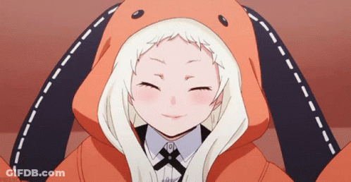 A Girl With White Hair Is Wearing A Bunny Hooded Jacket GIF