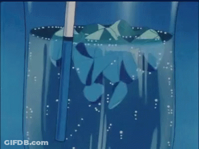 A Glass With Ice And A Straw In It GIF