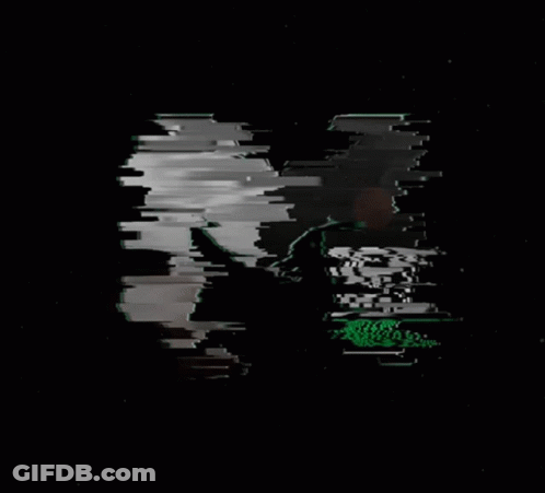A Glitch Effect Of A Letter M With The Words Design Masters Below It GIF