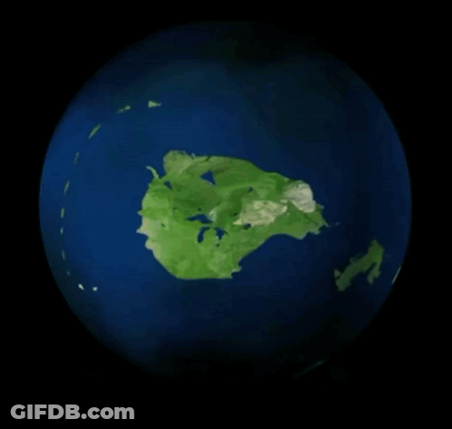 A Globe With A Black Background And A Few Green Areas GIF