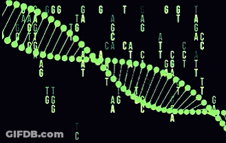 A Glow In The Dark Dna Structure With The Letters A And G Visible GIF