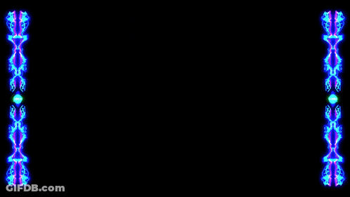 A Glowing Blue And Purple Pattern On A Black Background . GIF