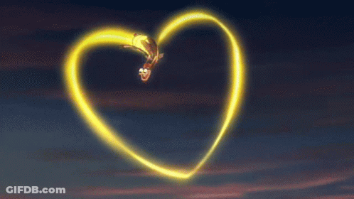 A Glowing Heart With An Arrow Pointing To It GIF