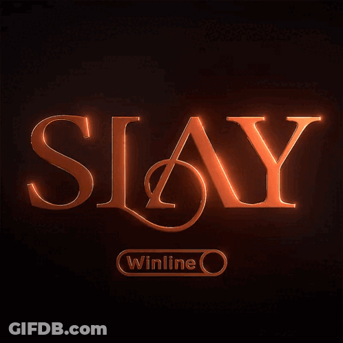 A Glowing Logo For Slay Winline GIF