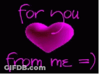 A Glowing Pink Heart With The Words `` For You From Me '' Written Below It . GIF