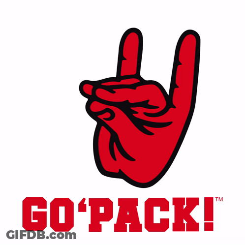 A Go Pack Logo With A Red Hand GIF