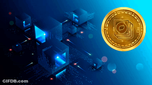 A Gold Coin That Says ' Dark & Locked ' On It GIF