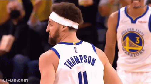 A Golden State Warriors Basketball Player Named Thompson GIF