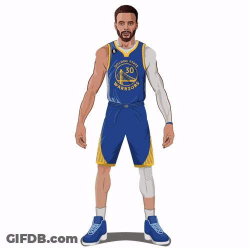 A Golden State Warriors Player With A Knee Brace GIF