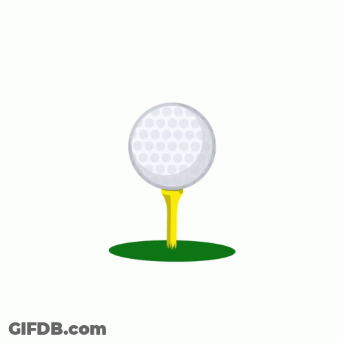 A Golf Ball Is Being Hit With A Golf Club GIF