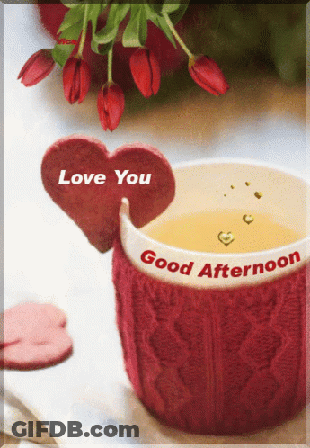 A Good Afternoon Card With A Cup Of Tea GIF
