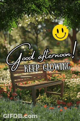A Good Afternoon Message With A Smiley Face GIF