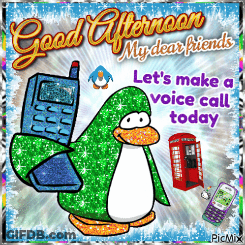 A Good Afternoon My Dear Friends Let 'S Make A Voice Call Today Card GIF