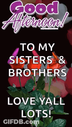 A Good Afternoon To My Sisters And Brothers Love Yall Lots GIF
