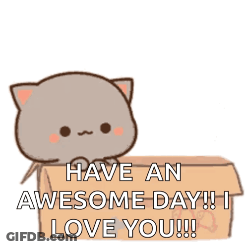 Good Morning Daddy With Two Cats GIF