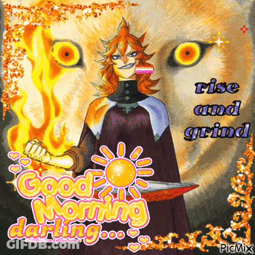 A Good Morning Darling Greeting Card With A Lion GIF