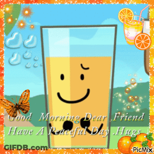 A Good Morning Dear Friend Have A Peaceful Day Hugs Card GIF