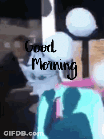 A Good Morning Greeting Card With A Blurry Image GIF