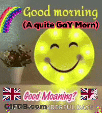 A Good Morning Greeting With A Smiley Face GIF